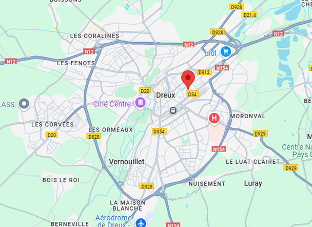 carte représentant la localisation de l'entreprise ets reine